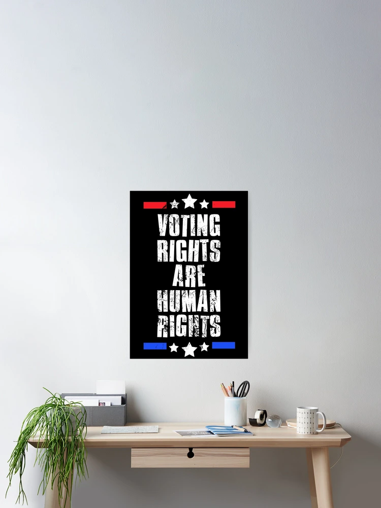 Thumbnail 2 of 3, Poster, Voting Rights are Human Rights, We Want Voting Rights designed and sold by FNStuff.