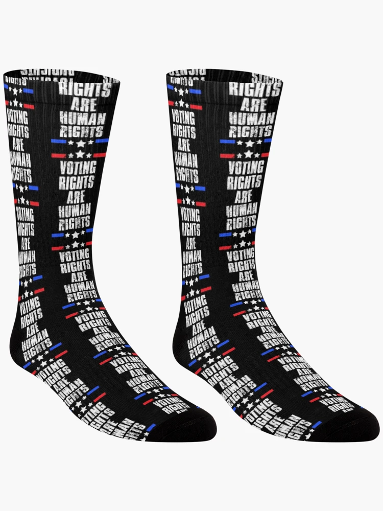 Thumbnail 3 of 5, Socks, Voting Rights are Human Rights, We Want Voting Rights designed and sold by FNStuff.