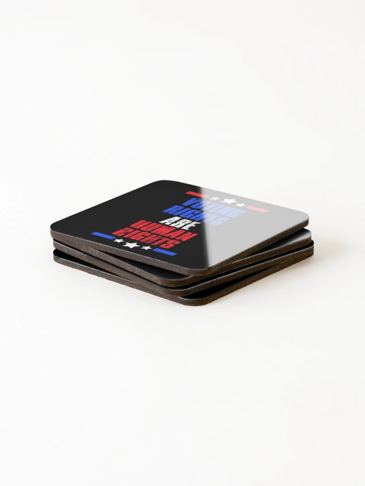 Thumbnail 4 of 5, Coasters (Set of 4), Voting Rights are Human Rights, We Want Voting Rights designed and sold by FNStuff.