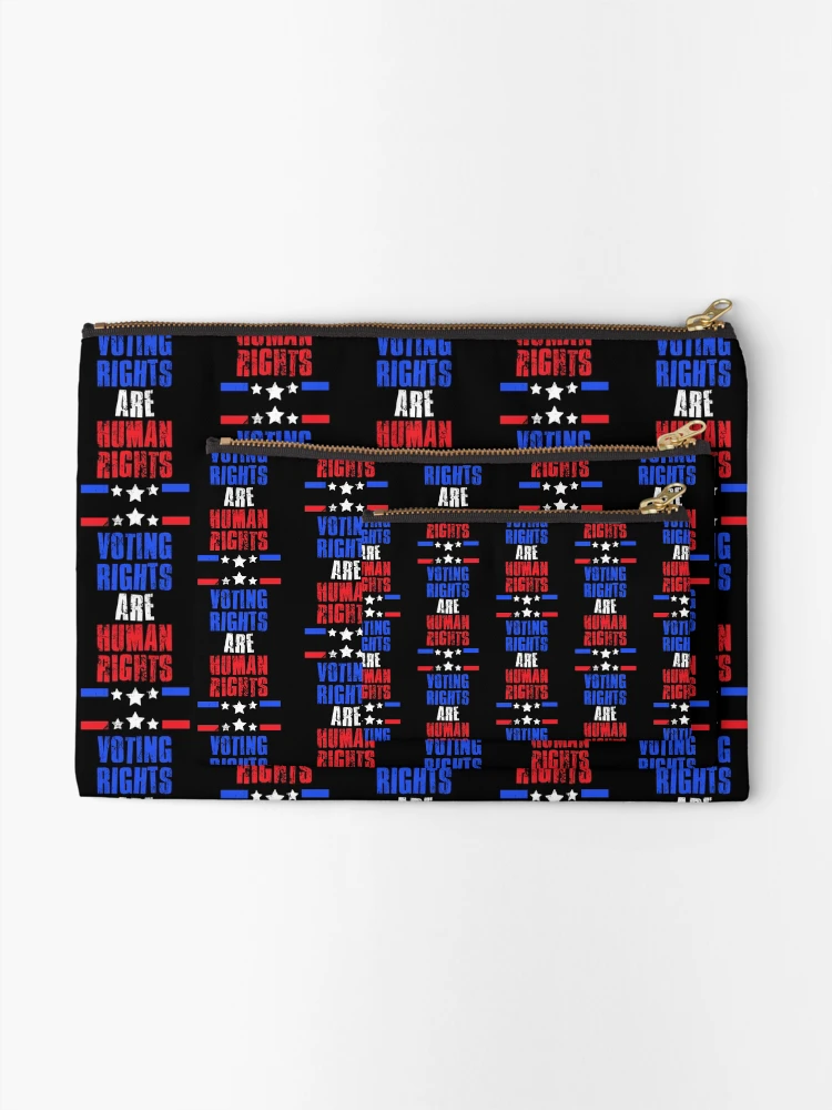 Thumbnail 2 of 4, Zipper Pouch, Voting Rights are Human Rights, We Want Voting Rights designed and sold by FNStuff.