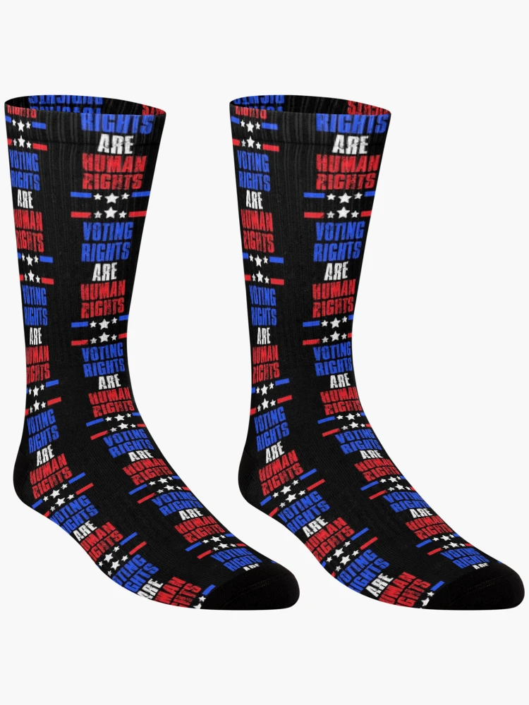Thumbnail 3 of 5, Socks, Voting Rights are Human Rights, We Want Voting Rights designed and sold by FNStuff.