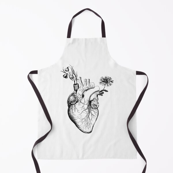 Item preview, Heart and flowers engraved illustration designed and sold by Littlezilla.