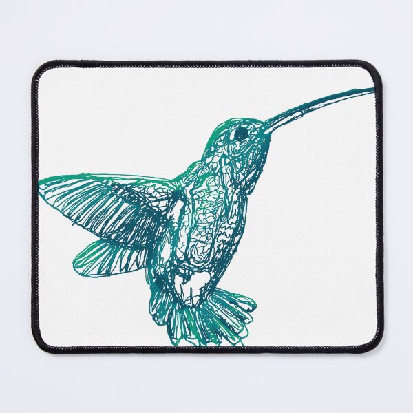 Item preview, Continuous line humming bird (blue) designed and sold by 2-Floral-Frogs.