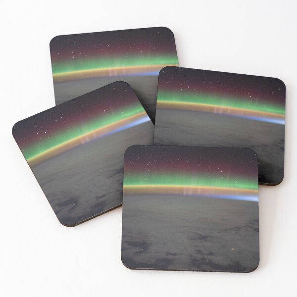 Item preview, A bright aurora crowns Earth's horizon (shot from ISS, International Space Station) designed and sold by Raureif.