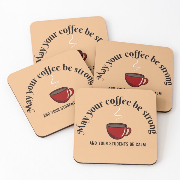 Artikelvorschau, May Your Coffee Be Strong and Your Students Be Calm Red Mug entworfen und verkauft von lineartdesigns.