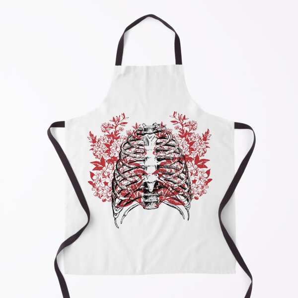 Item preview, Floral Ribcage, engraved anatomy illustration designed and sold by Littlezilla.