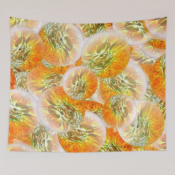 Item preview, Luminous spheres, orange and yellow, in 3D optics designed and sold by MarionsArt.
