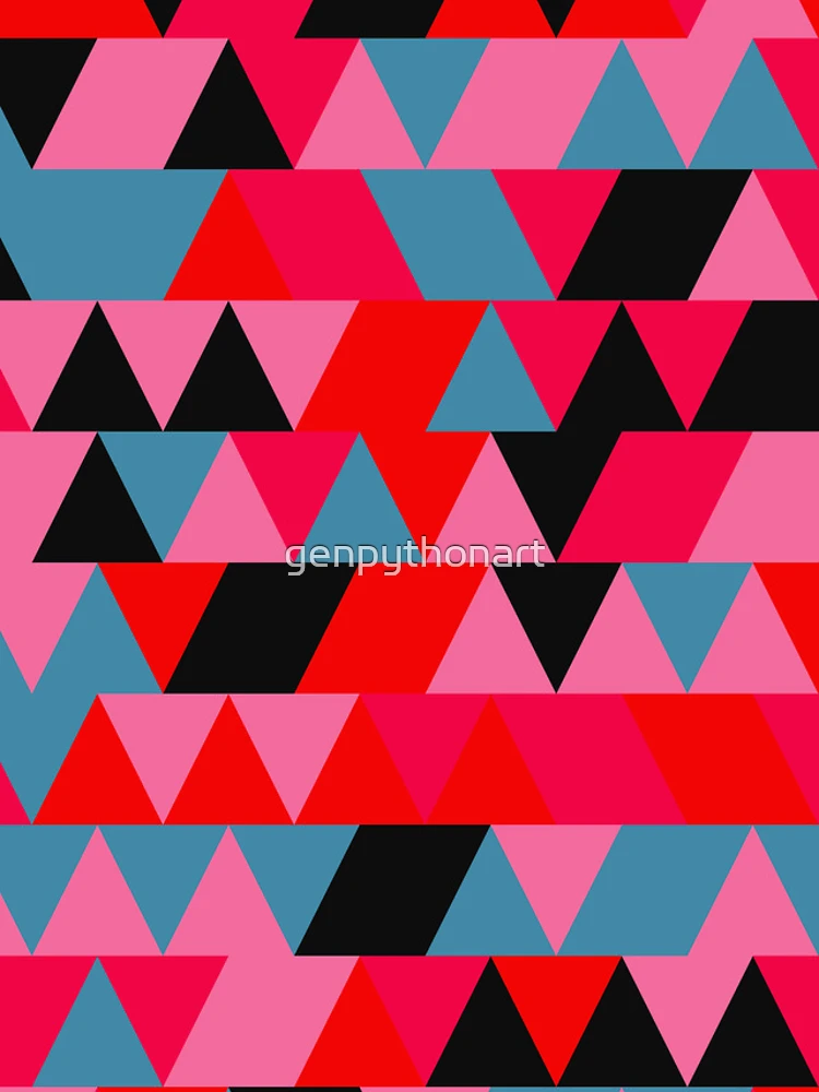 Thumbnail 4 of 4, iPhone Case, Triangles 8 designed and sold by genpythonart.
