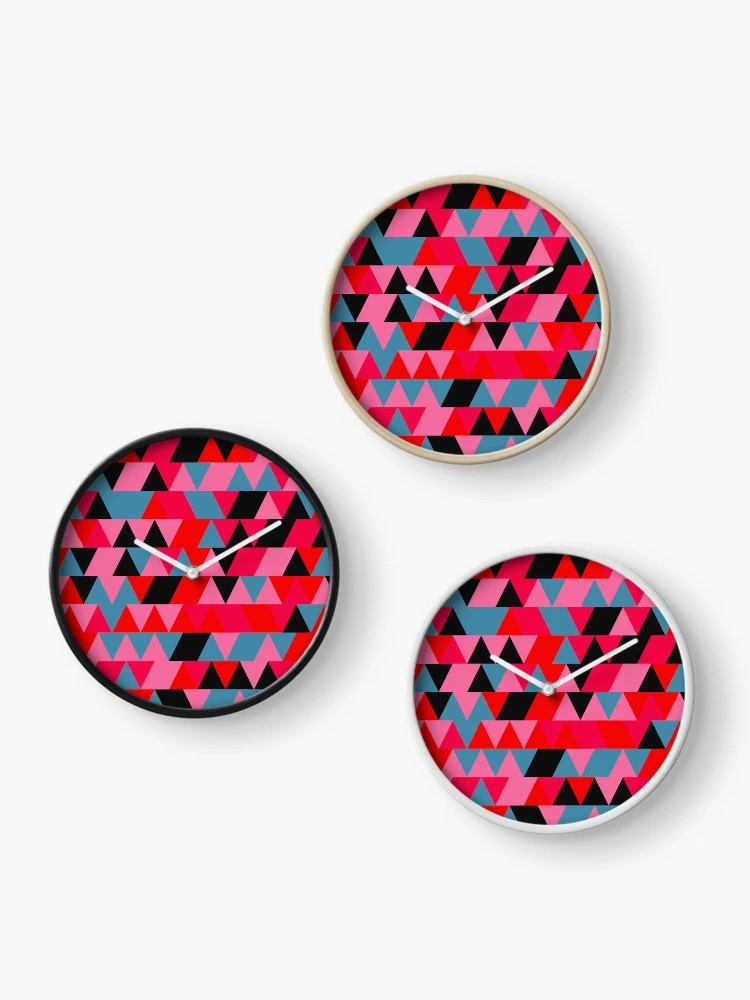 Thumbnail 3 of 4, Clock, Triangles 8 designed and sold by genpythonart.