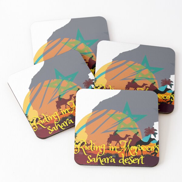 Item preview, RIDING IN MOROCCO'S SAHARA DESERT design.tourism lovers,morocco lovers,nature lovers designed and sold by Reddiamond3 ⭐⭐⭐⭐⭐.