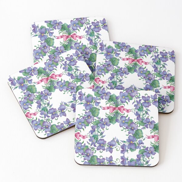 Item preview, Valentine pattern of violets designed and sold by fairytaleprints.