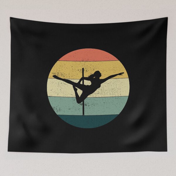 Item preview, Pole Sport Dance Dancer Acrobatics Vintage Retro Sunset designed and sold by CuteDesigns1.