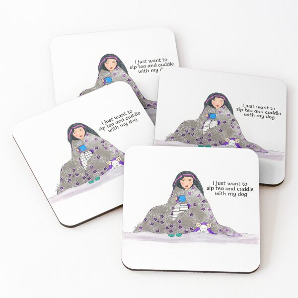 Item preview, Sip Tea and Doggy Cuddles designed and sold by Mahli's  Artful Whimsy.