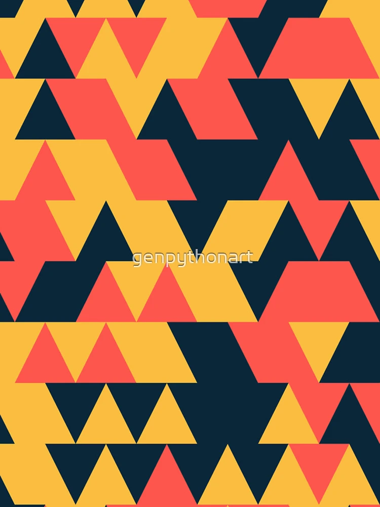 Thumbnail 4 of 4, iPhone Case, Triangles 9 designed and sold by genpythonart.
