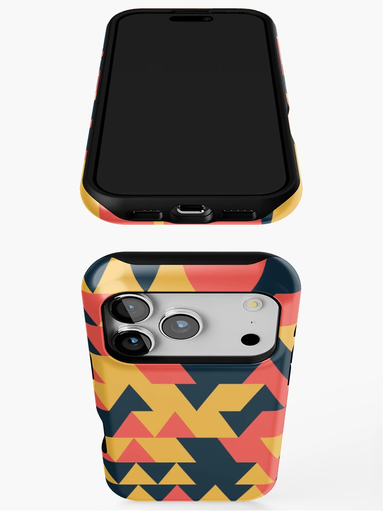 Thumbnail 3 of 4, iPhone Case, Triangles 9 designed and sold by genpythonart.