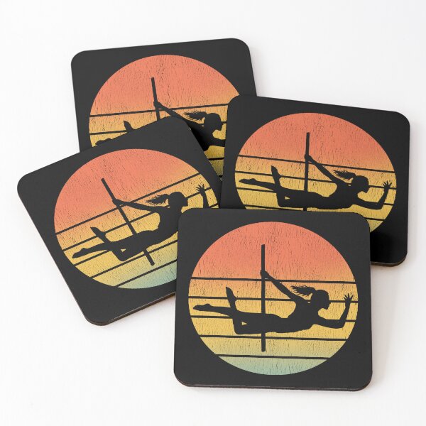 Item preview, Pole Sport Dance Dancer Acrobatics Vintage Retro Sunset designed and sold by CuteDesigns1.