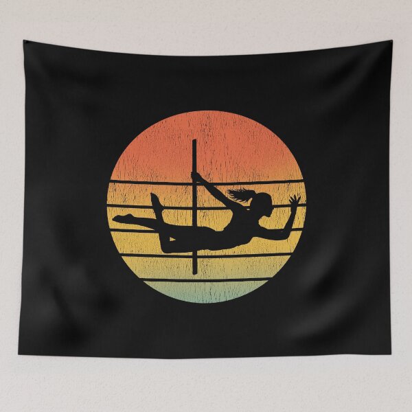Item preview, Pole Sport Dance Dancer Acrobatics Vintage Retro Sunset designed and sold by CuteDesigns1.