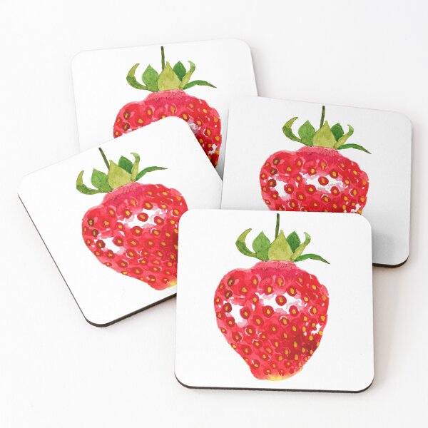 Item preview, Delightful strawberry 1- handpainted watercolor artwork  designed and sold by magnoliART botanical_kata.