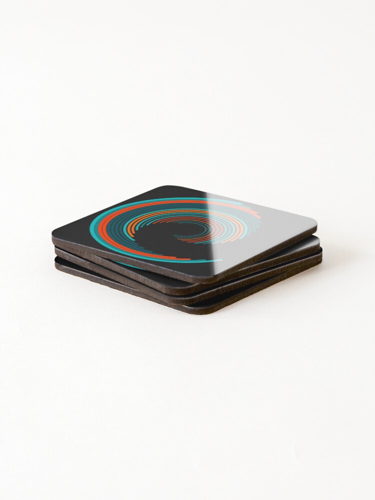 Thumbnail 4 of 5, Coasters (Set of 4), Arcs 7 designed and sold by genpythonart.