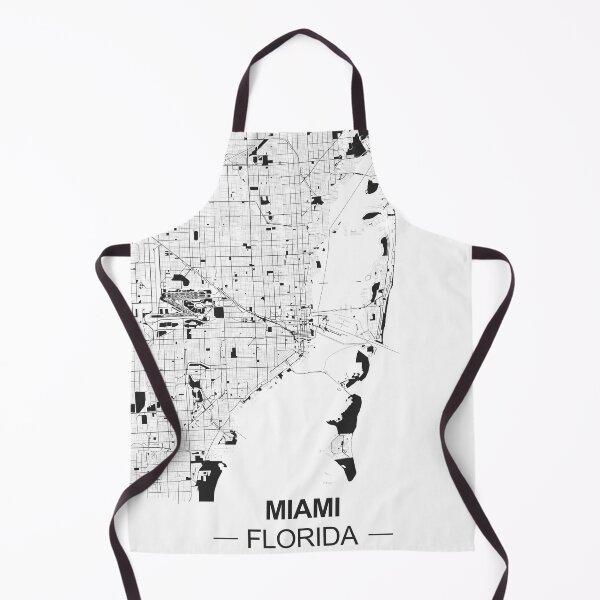 Item preview, Miami Black white Map Art Florida USA designed and sold by EpicMaps.