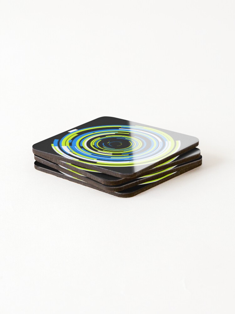 Thumbnail 4 of 5, Coasters (Set of 4), Arcs 8 designed and sold by genpythonart.