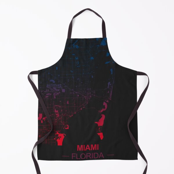Item preview, Miami Pink Blue Map Art Florida USA designed and sold by EpicMaps.