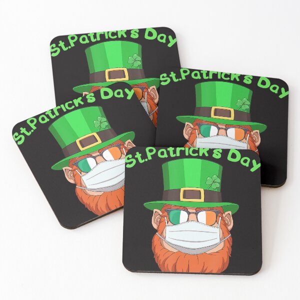 Item preview, Leprechaun Glasses Quarantine Mask Happy St Patricks Day designed and sold by JaredWiseman.