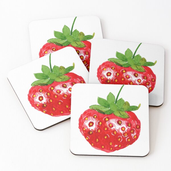 Item preview, Delightful strawberry 2.- handpainted watercolor artwork  designed and sold by magnoliART botanical_kata.