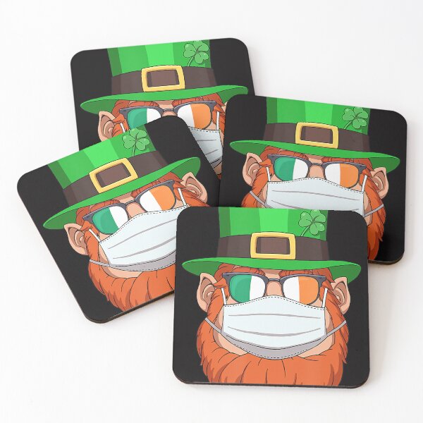 Item preview, Leprechaun In Glasses Face Mask Quarantine St Patricks Day designed and sold by NathanielHast.