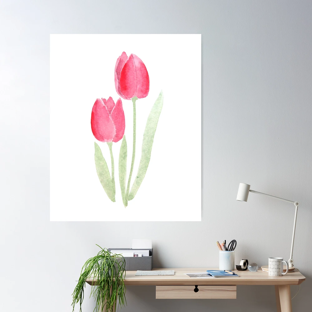 Red Tulips Wall Mural  Buy online at Europosters