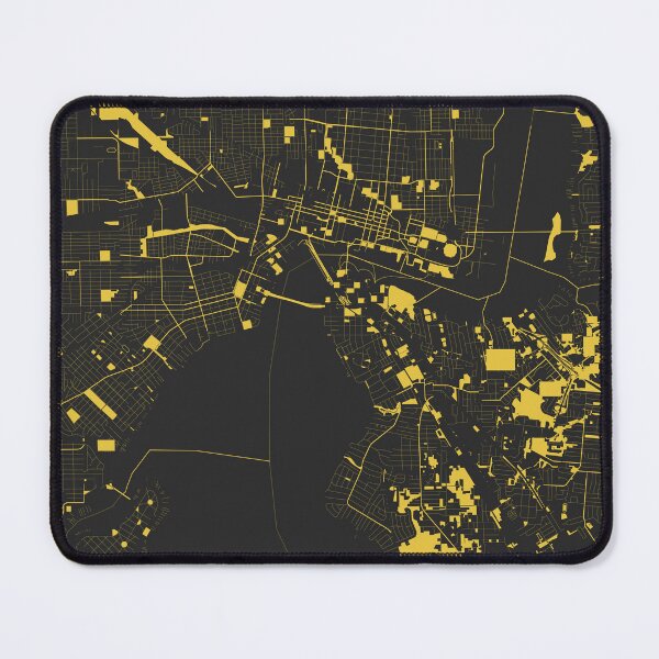 Item preview, Jacksonville Florida USA Black Gold Map Art designed and sold by EpicMaps.