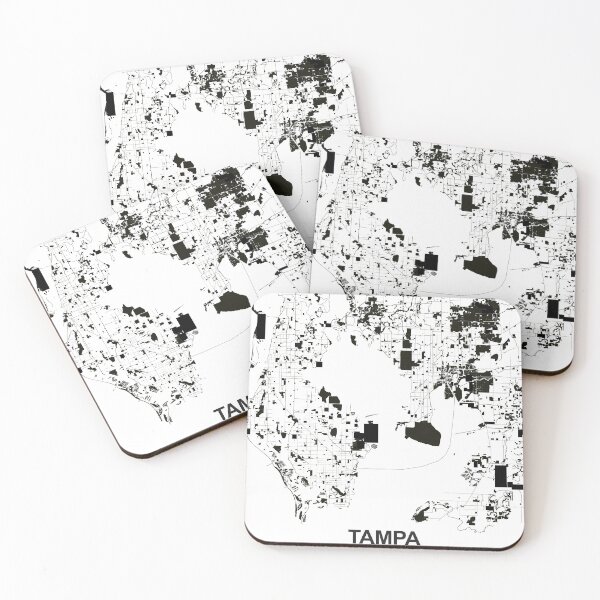 Item preview, Tampa Black white Map Art Florida USA designed and sold by EpicMaps.