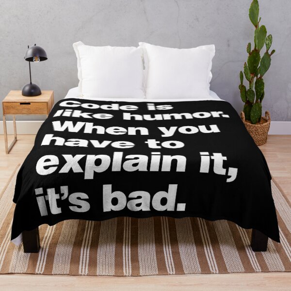 Item preview, Code is Like Humor - Funny Programmer Saying Quote designed and sold by elhefe.