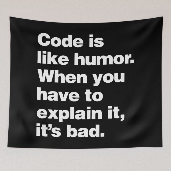Item preview, Code is Like Humor - Funny Programmer Saying Quote designed and sold by elhefe.