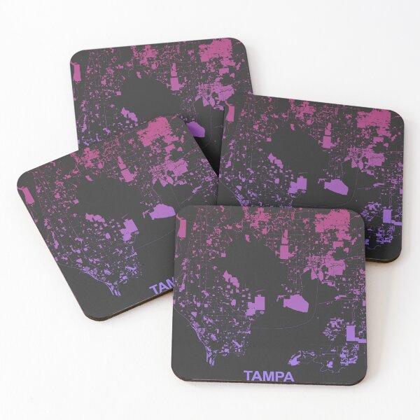 Item preview, Tampa Pink Blue Map Art Florida USA designed and sold by EpicMaps.