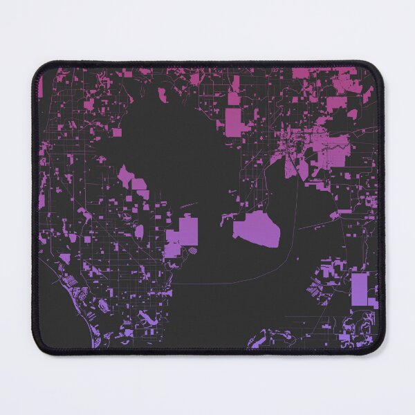 Item preview, Tampa Pink Blue Map Art Florida USA designed and sold by EpicMaps.