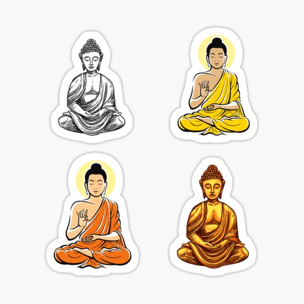 Item preview, Lord Buddha Sticker Set - VSCO, Mini Pack, Laptop Hydroflask Water Bottle Happy Birthday Stickers designed and sold by MindblowingShop.