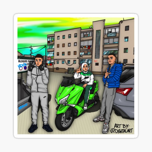 Mdlr morad artwork Glossy Sticker
