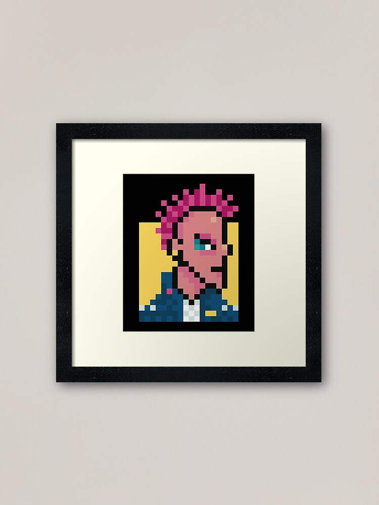 Alternate view of pixelated punk Framed Art Print