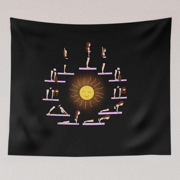 Item preview, Yoga sun salutations designed and sold by Mermaidssparkle.