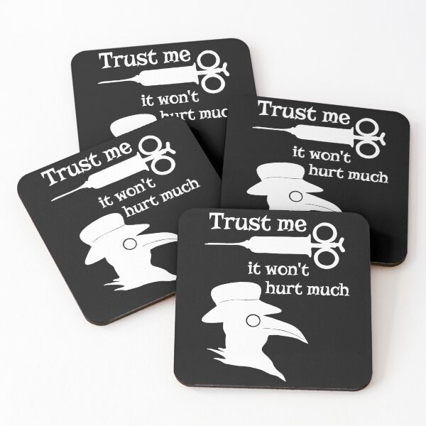 Item preview, Plague doctor saying, it won'hurt, great steampunk sayings, cool gifts for men designed and sold by Kirei-Lily.