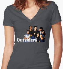 Camiseta entallada de cuello en V Los forasteros