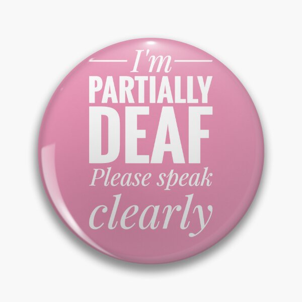 Item preview, Partially Deaf/Hard of Hearing Deaf Awareness Pink Mask  designed and sold by Jenny Meehan Art Prints and Patterns  .