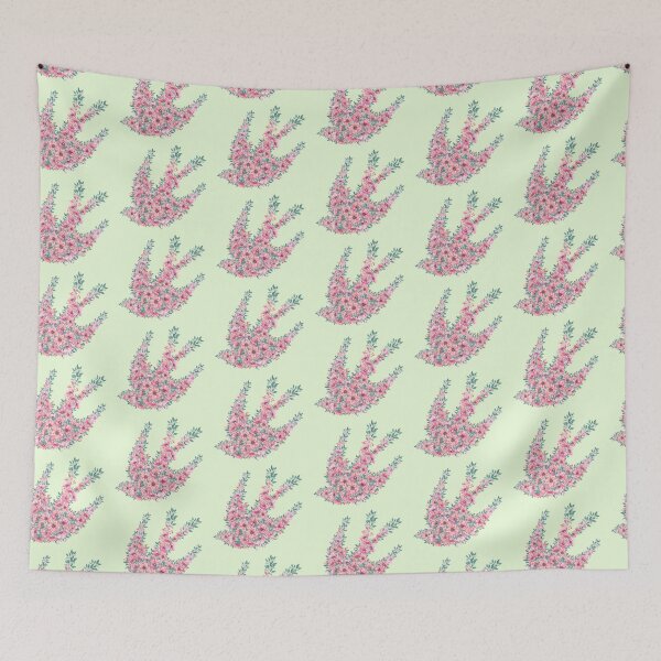 Item preview, Watercolor bird from anemone flowers, Watercolor Print designed and sold by SKhappyartist.