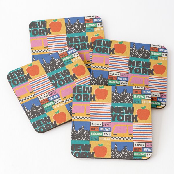 Item preview, New York Travel City Print Retro 80s 90s Bold Color Aesthetic designed and sold by enricadenicola.