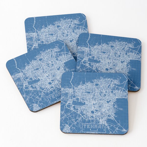 Item preview, Tehran City Map of Iran - Blueprint designed and sold by deMAP.