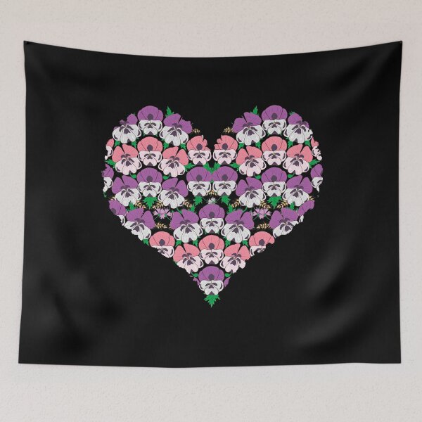 Item preview, Pansies Flowers Heart - Pansy Lover Floral Valentines Day designed and sold by r-silver.