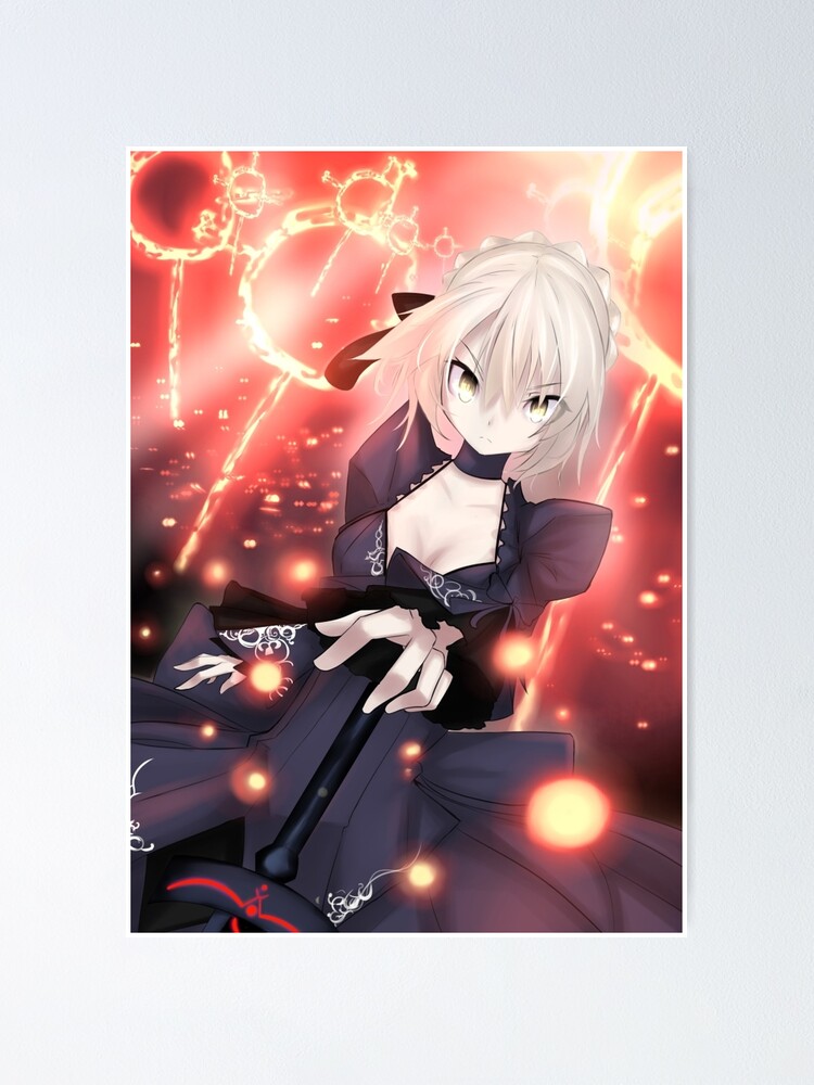 Poster Fate Stay Night Saber Alter Dress Par Blackxsan Redbubble