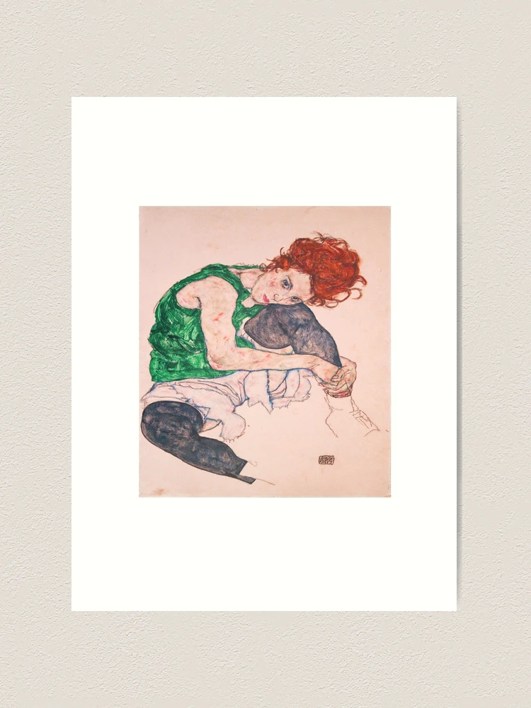Egon Schiele Seated Woman with Bent Knee 1917