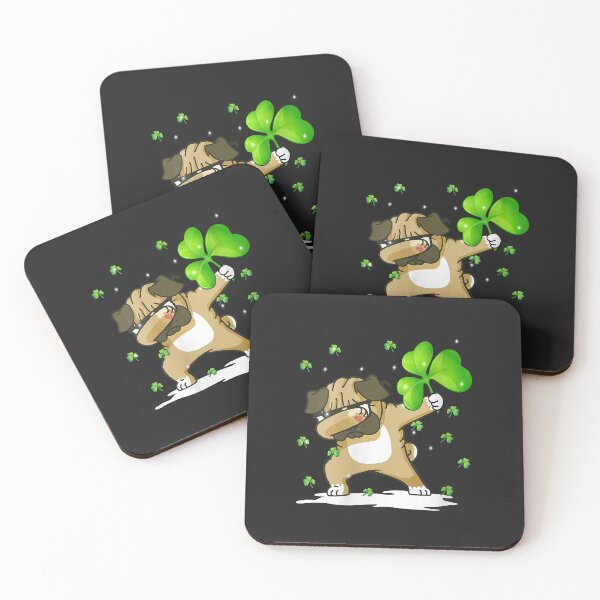 Item preview, Womens Lucky Irish Shamrock Pug Dabbing V-Neck designed and sold by ricnikkiaavi.
